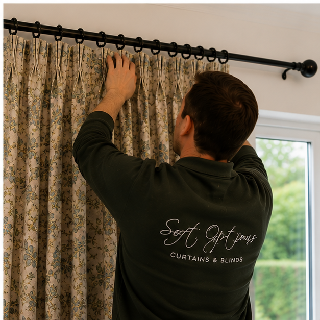 Soft Options professionally fitting and dressing curtains